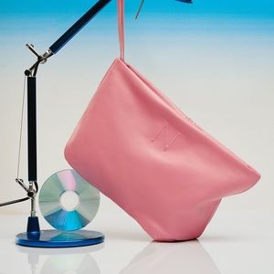 Zara LEATHER CLUTCH BAG WITH LETTER (L)